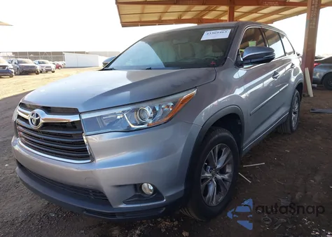 2015 Toyota Highlander Le Plus V6 z USA, uszkodzony, nr VIN 5TDZKRFH2FS058961